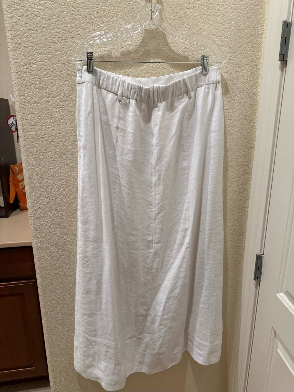 Abercrombie & Fitch White Linen Maxi Skirt with Side Slit - Picture 4 of 4